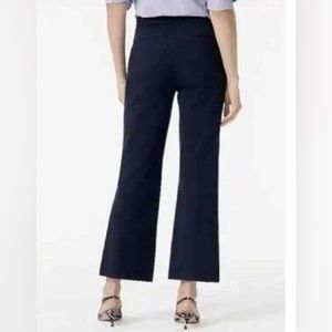J. Crew Hayden kickout crop pant in bi-stretch cotton AJ420 4 Navy Blue